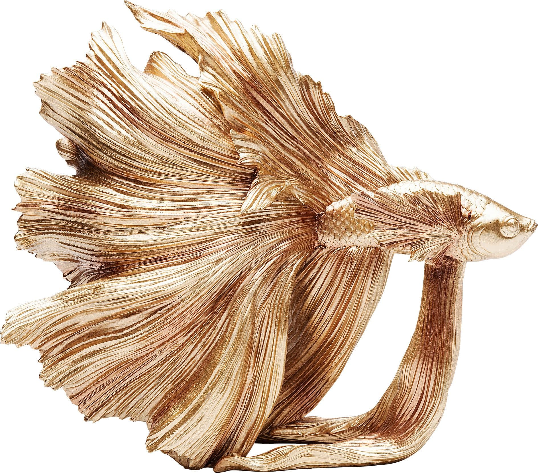 Kare Design Dekofigur Betta Fish Gold Klein | Gold