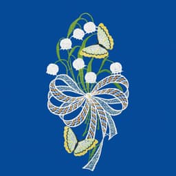 W. Reuter & Sohn - Plauener Spitze® Fensterbild "Maiglöckchen"
