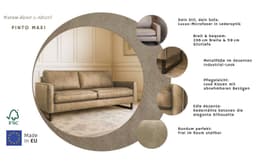 Home affaire 3-Sitzer Maxi-Ausführung Pinto | Beige