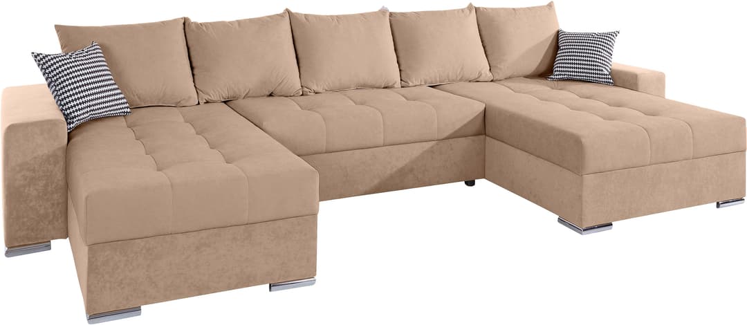 COLLECTION AB Wohnlandschaft Josy XXL U-Form | Beige