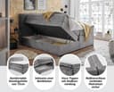 ED EXCITING DESIGN Boxspringbett Fanes | Grau 3