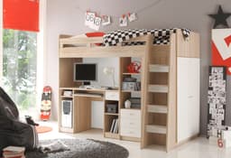 Begabino Hochbett Unit | Holztöne