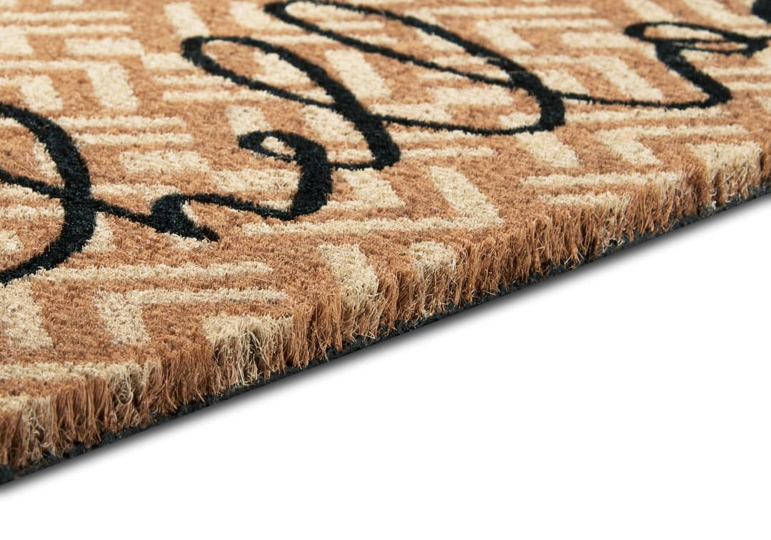 HANSE Home Fußmatte Mix Mats Kokos Hello Geometric | Braun