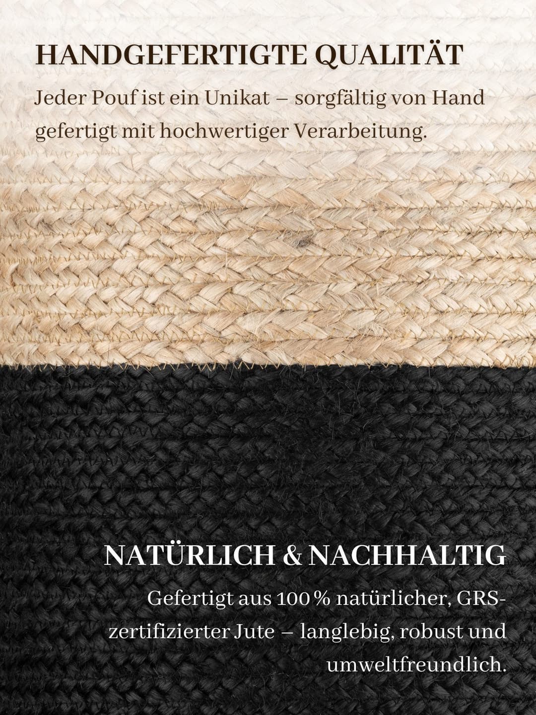 HANSE Home Pouf Looma | Braun