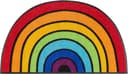 wash+dry by Kleen-Tex Fußmatte Round Rainbow | Mehrfarbig