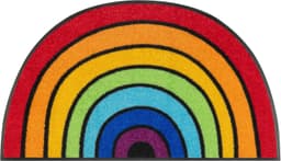 wash+dry by Kleen-Tex Fußmatte Round Rainbow | Mehrfarbig