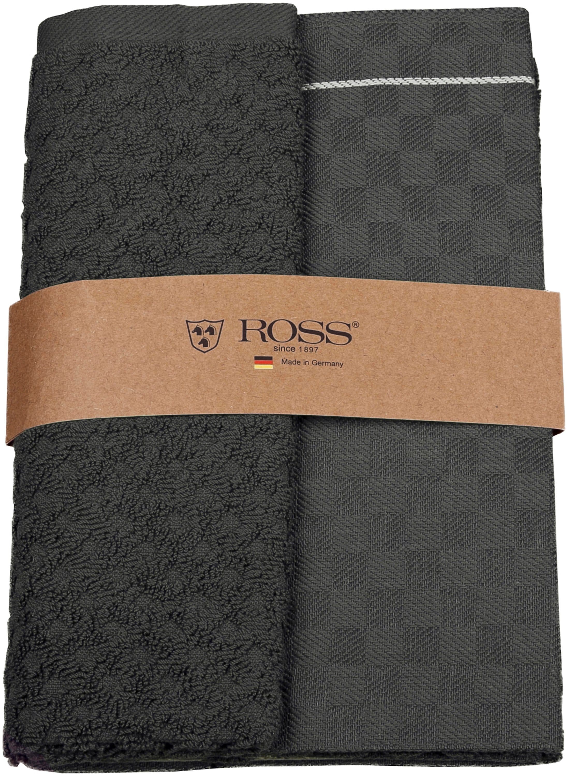 ROSS Geschirrtuch 2er Set 908 | Grau