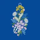 W. Reuter & Sohn - Plauener Spitze® Fensterbild "Blumenstrauß" farbig 2