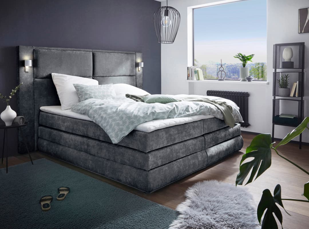 COLLECTION AB Boxspringbett Copenhagen | Grau