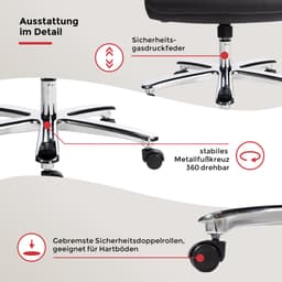 Duo Collection Chefsessel Federico 180 kg | Schwarz