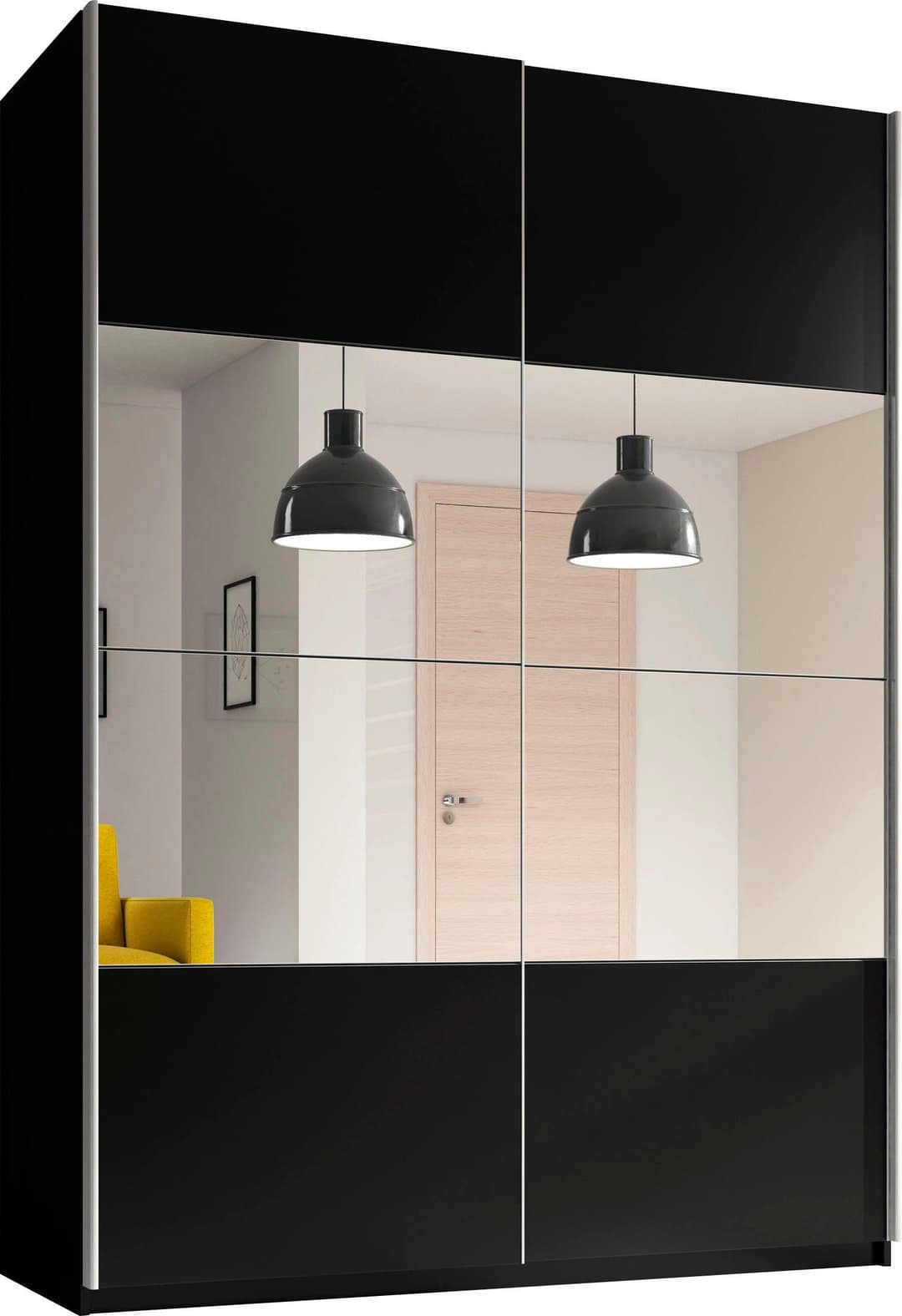 Home affaire Schwebetürenschrank Beta | Schwarz