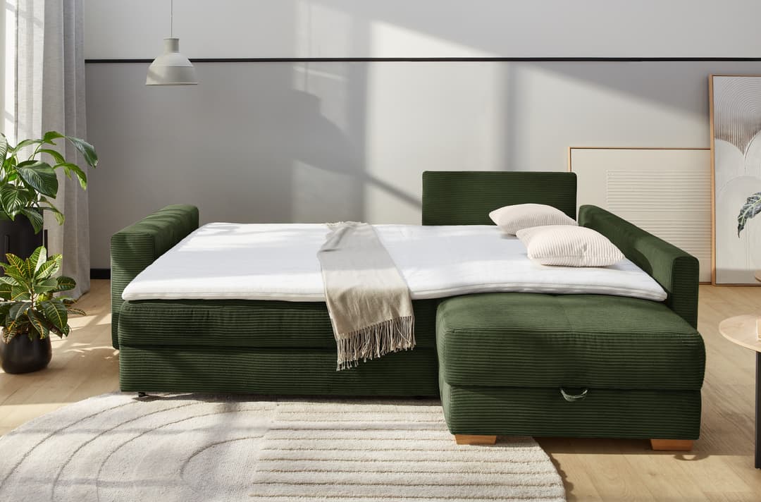 Jockenhöfer Gruppe Ecksofa Sunset L-Form | Grün