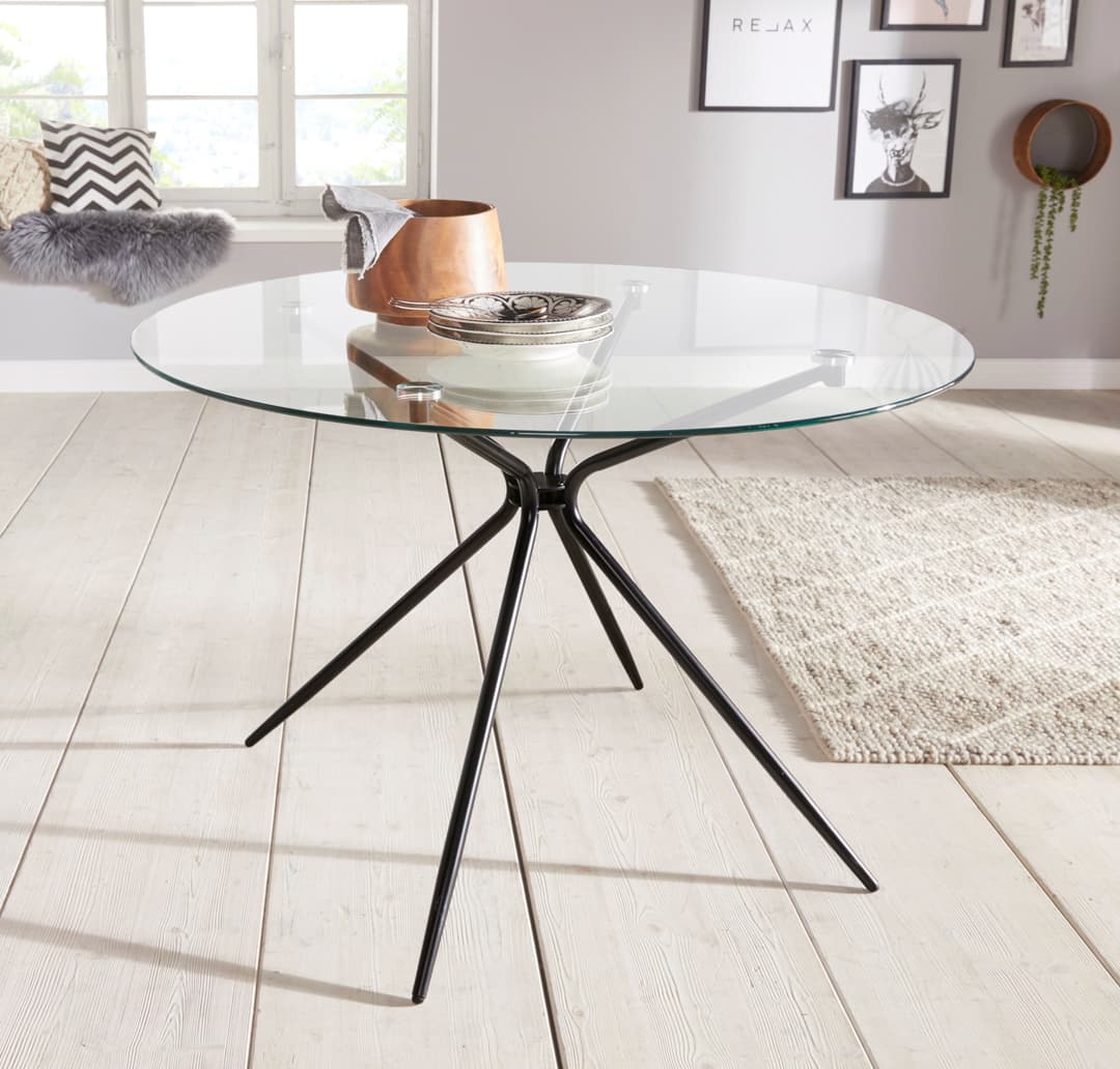 OTTO home Glastisch Silvi | Schwarz