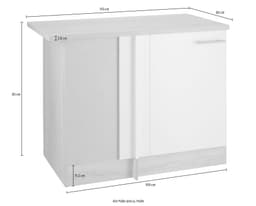 OPTIFIT Eckunterschrank Kalmar | Grau