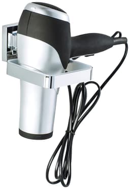 WENKO Haartrocknerhalter Vacuum-Loc Quadro | Silber