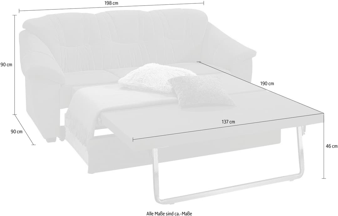 sit&more 3-Sitzer Savona | Braun