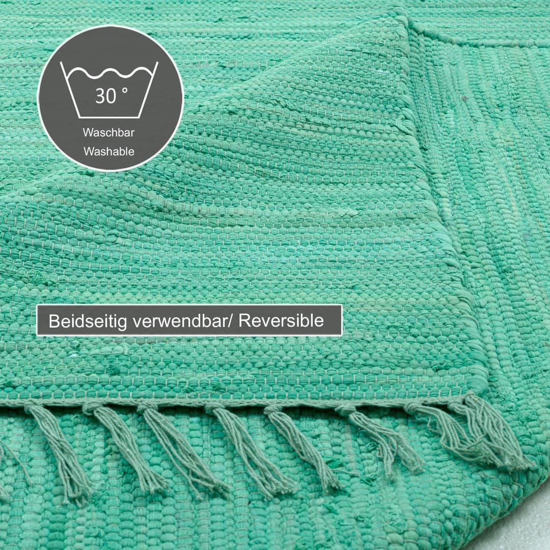 THEKO Teppich Happy Cotton Fleckerl | Grün