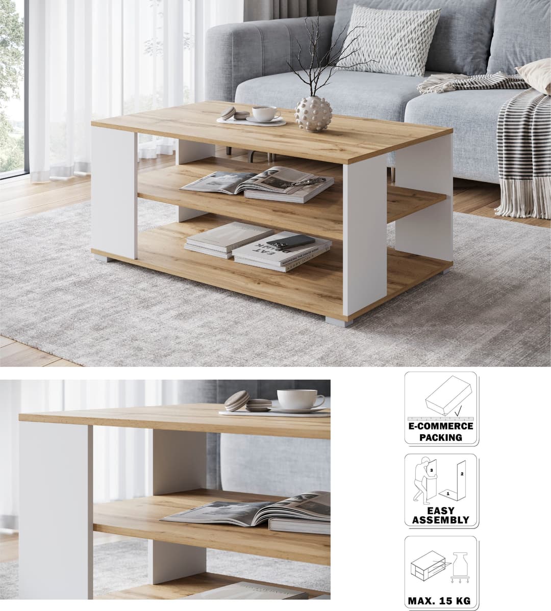 Home affaire Couchtisch Kenia | Holztöne
