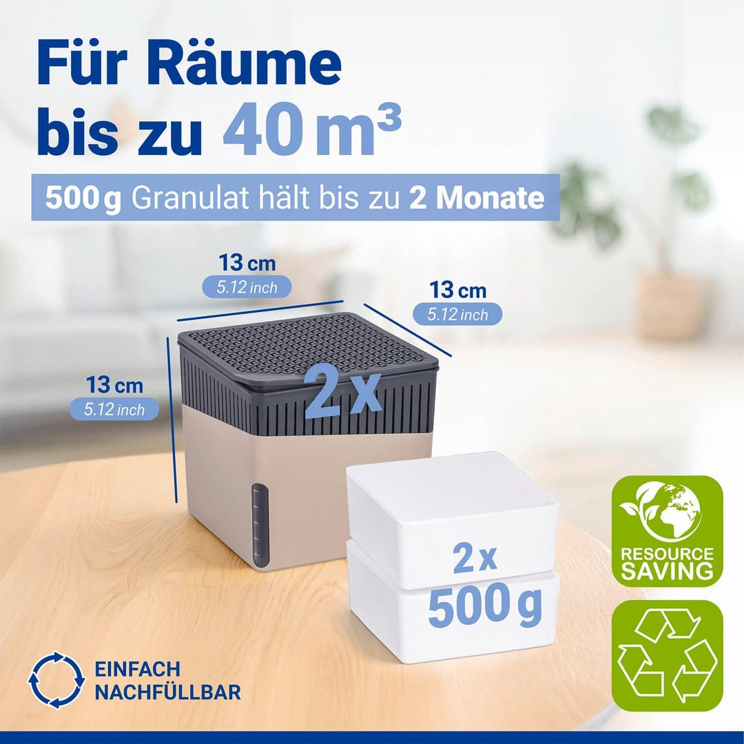 Wenko Luftentfeuchter Cube | Beige