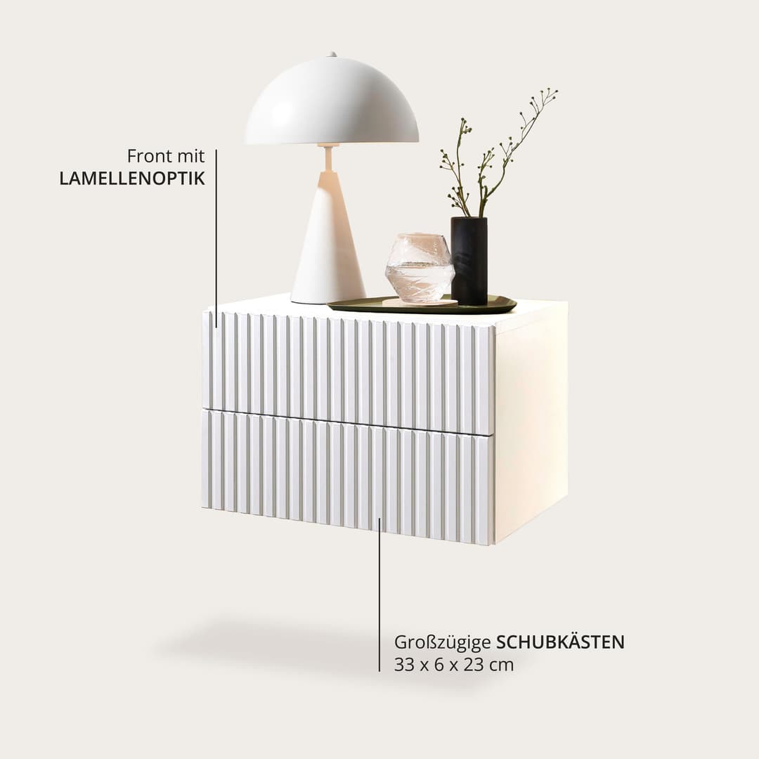 Schlafkontor Nachtkommode Taboni | Weiß
