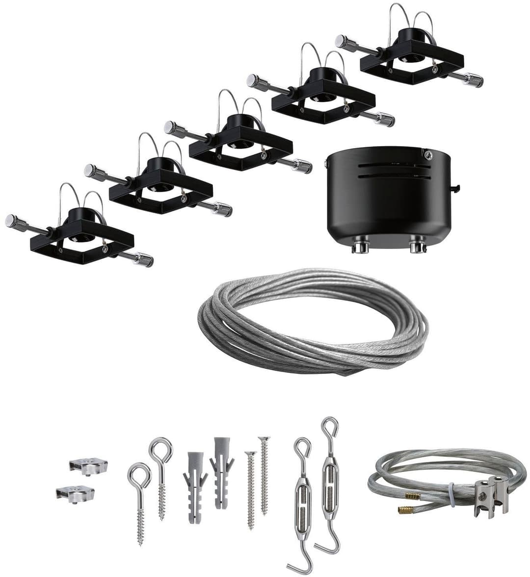 Paulmann LED Deckenleuchte Mac II | Schwarz