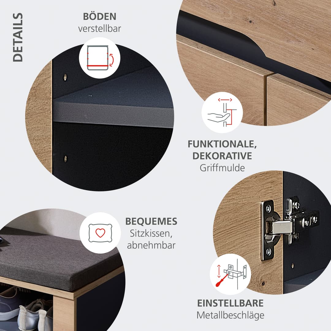 OTTO home Garderobenschrank Bergen | Holztöne