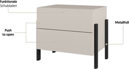 OTTO home Nachtkommode Jukon | Beige
