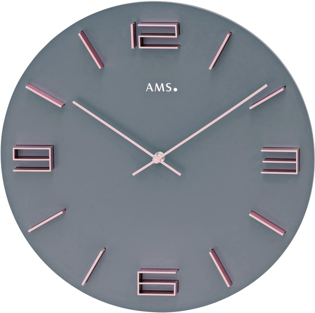 AMS Wanduhr W9590 | Holztöne