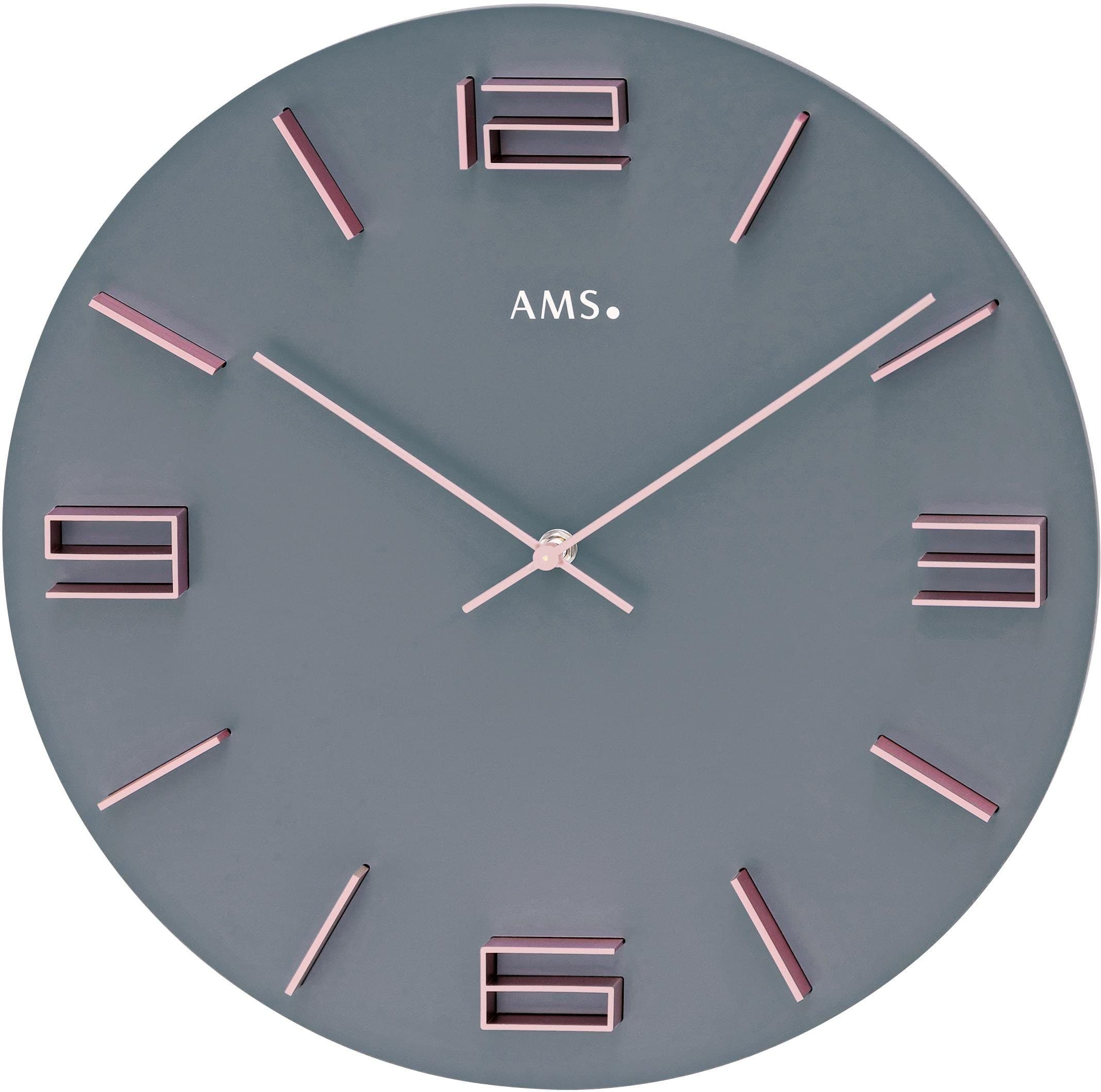 AMS Wanduhr W9590 | Holztöne
