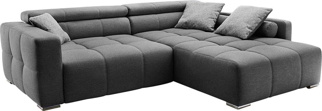 Jockenhöfer Gruppe Ecksofa Salerno L-Form | Grau