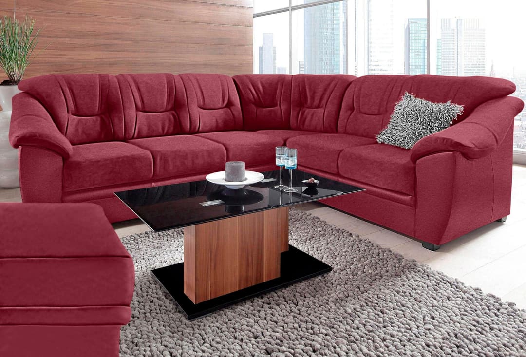 sit&more Ecksofa Savona L-Form | Rot