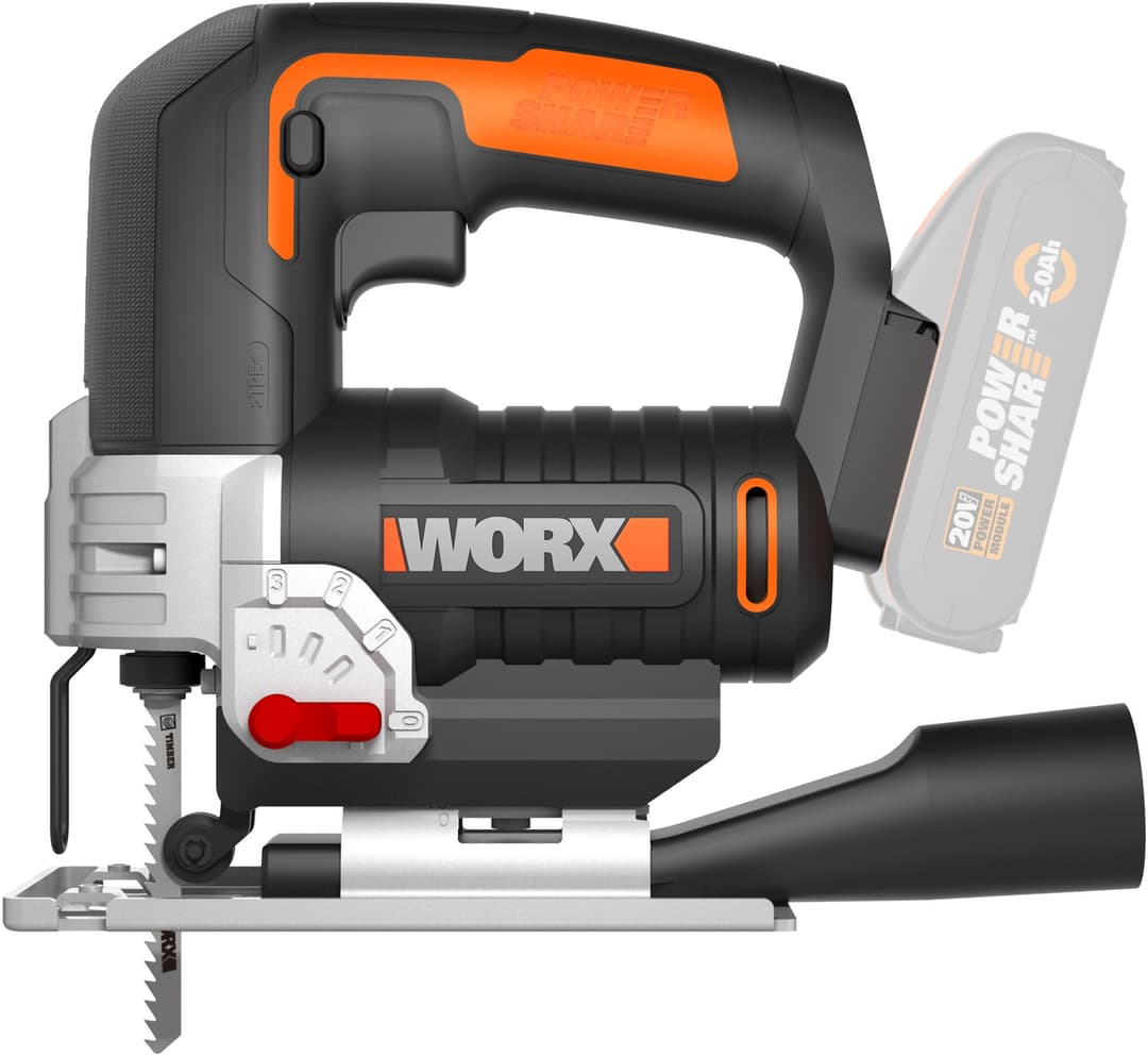 Worx Akku-Stichsäge WX543.9 | Schwarz