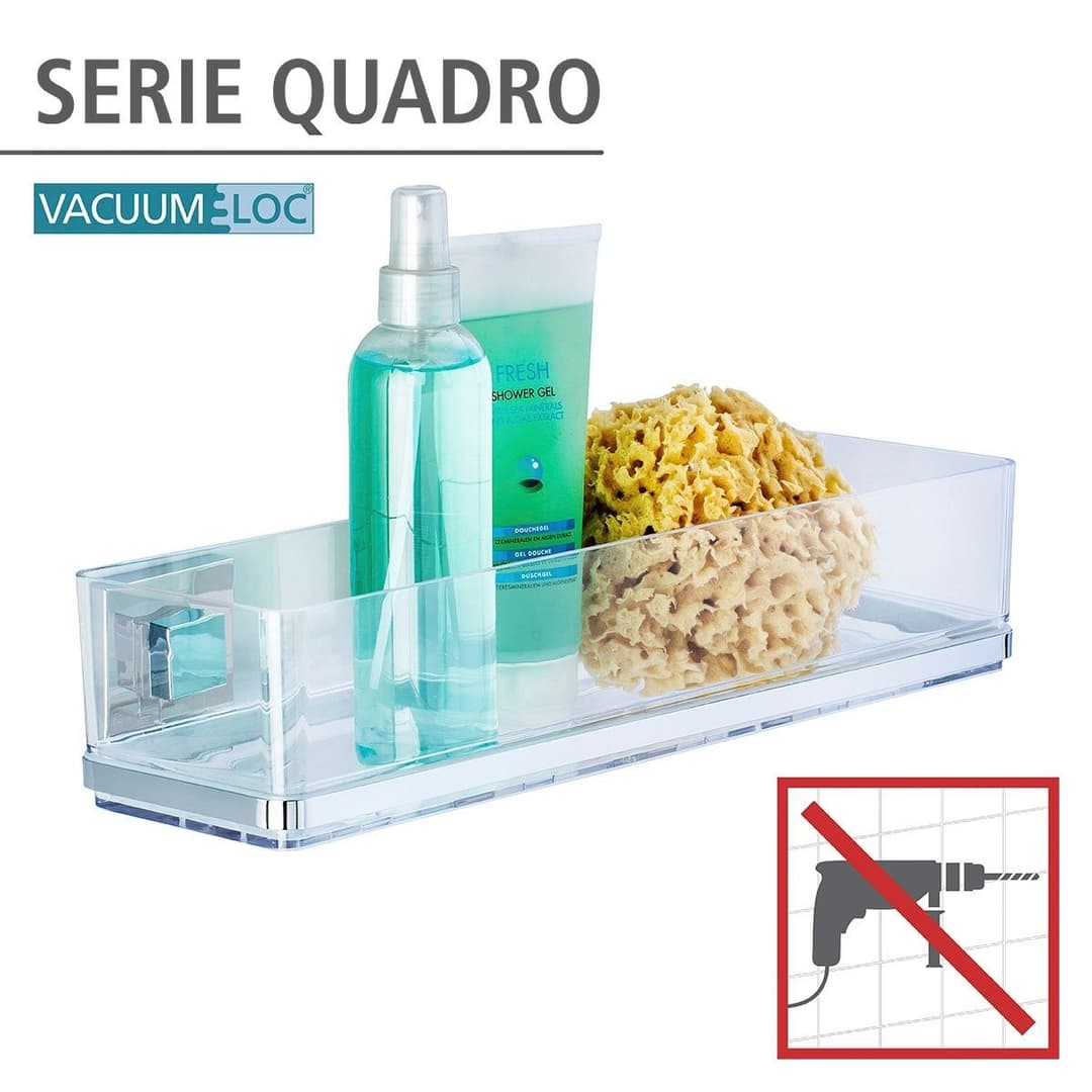 Wenko Badregal Vacuum-Loc Quadro | Silber