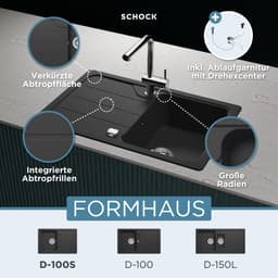 Schock Granitspüle Formhaus Mini | Schwarz