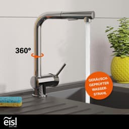 Eisl Spültischarmatur mit Geschirrbrause | Silber