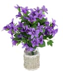 Kunstblume Glockenblumen-Strauß in Vase | Lila