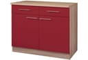 wiho Küchen Unterschrank Montana | Rot