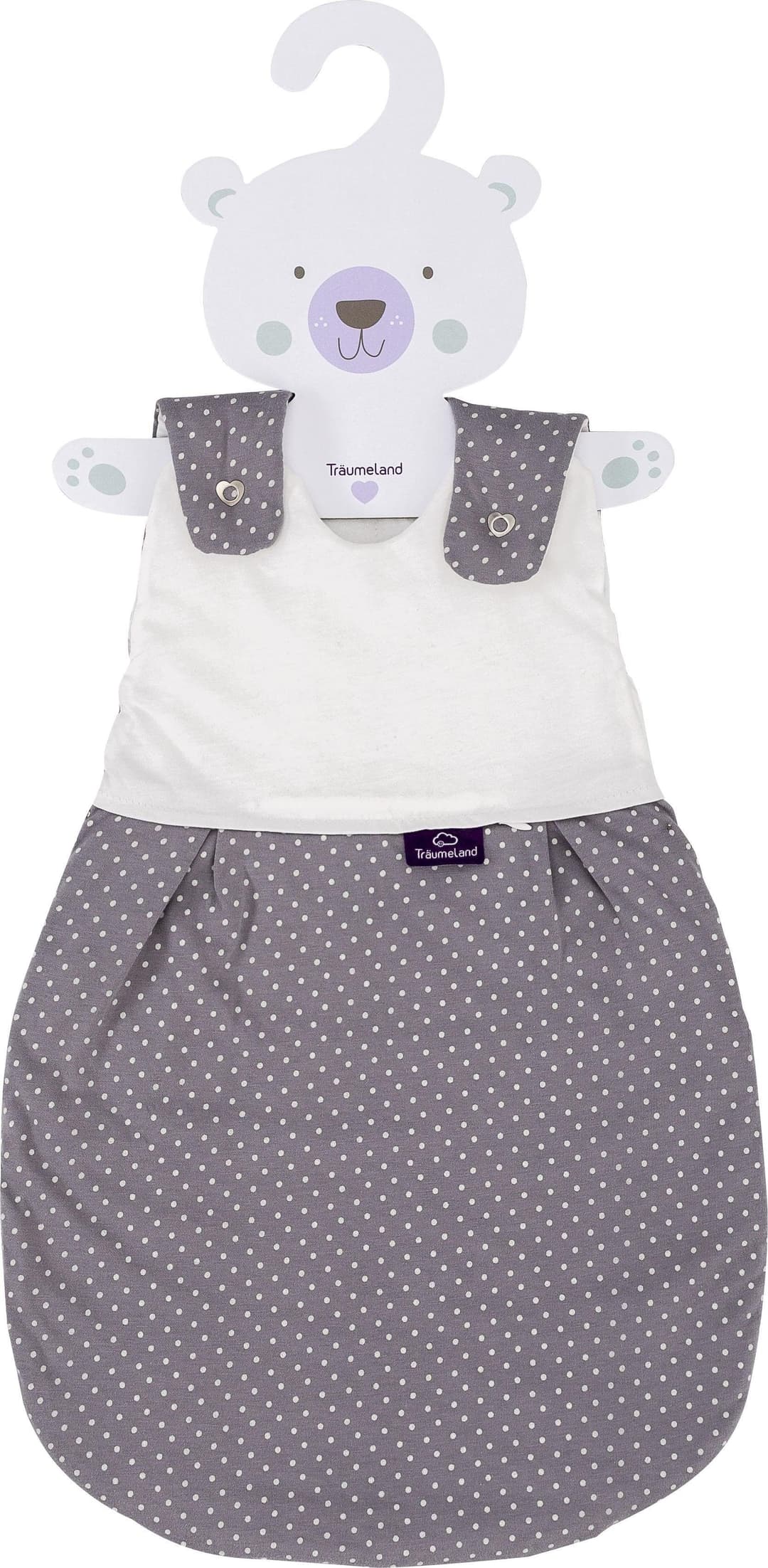 Träumeland Babyschlafsack Außenschlafsack Pünktchen grau | Grau