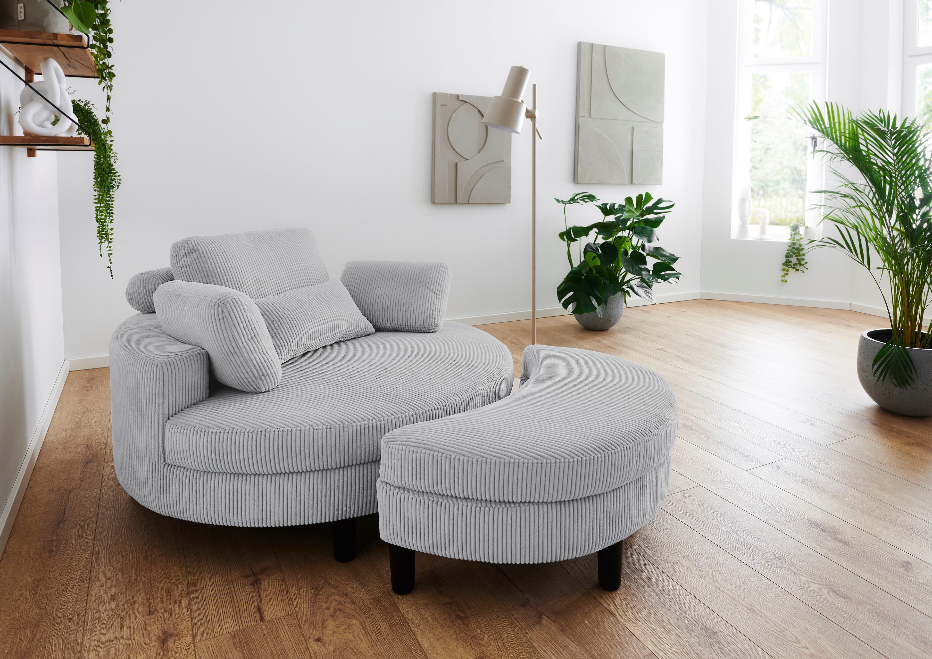 ATLANTIC home collection Loveseat Ravi | Grau