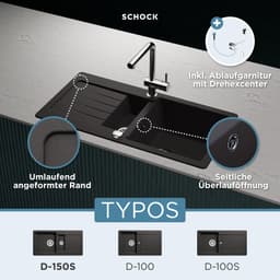 Schock Granitspüle Typos DS | Schwarz