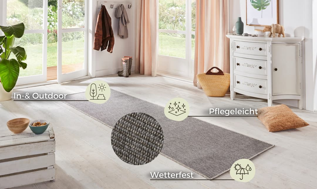 HANSE Home Läufer Nature | Grau