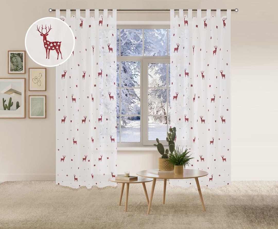 OTTO home Gardine Elch | Rot
