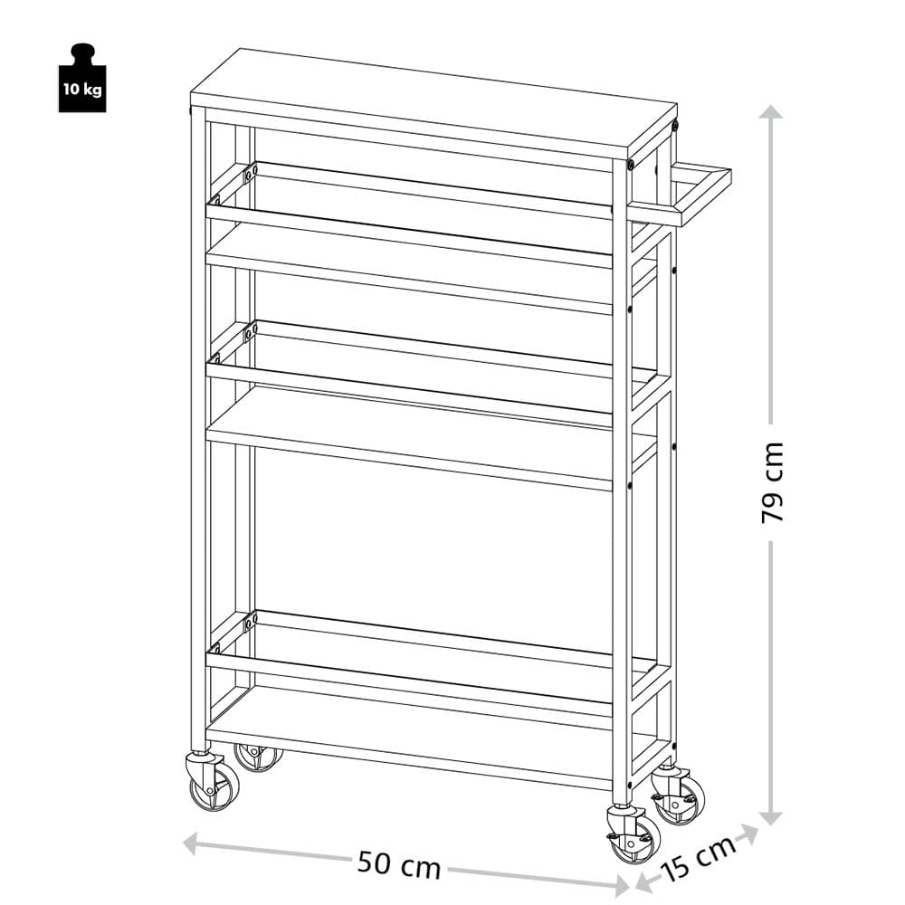 KESPER® Küchenwagen Nischenwagen | Grau
