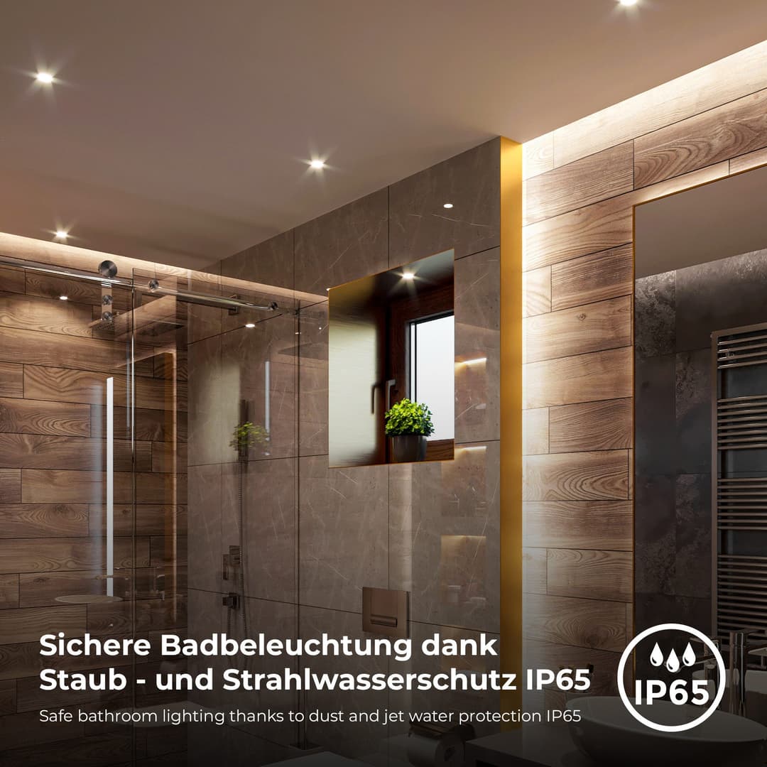 B.K.Licht LED Einbauleuchte 5er Set | Silber