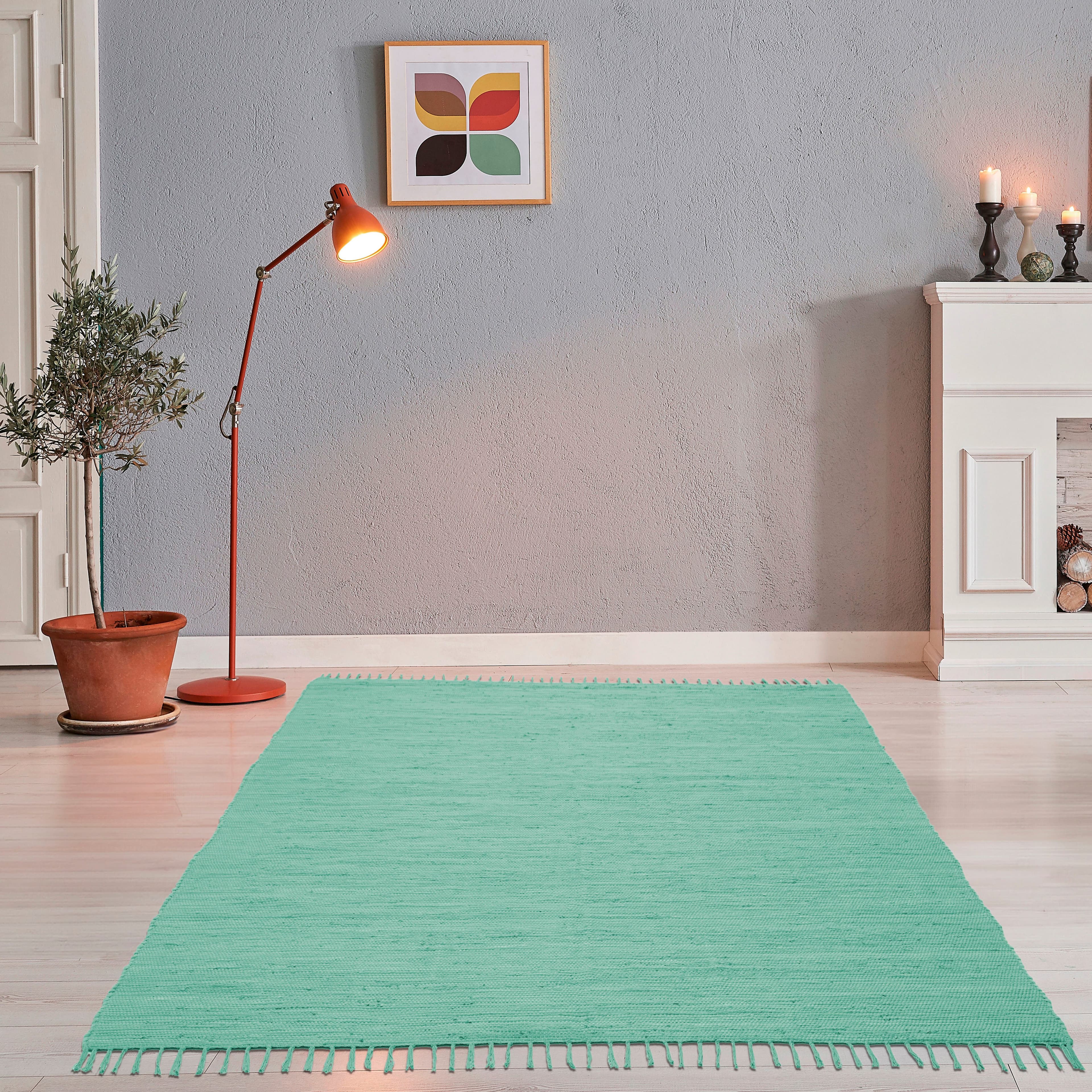 THEKO Teppich Happy Cotton Fleckerl | Grün
