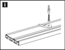 GARDINIA Gardinenstangenhalter Deckenträger 3-läufig | Silber 2