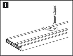GARDINIA Gardinenstangenhalter Deckenträger 3-läufig | Silber