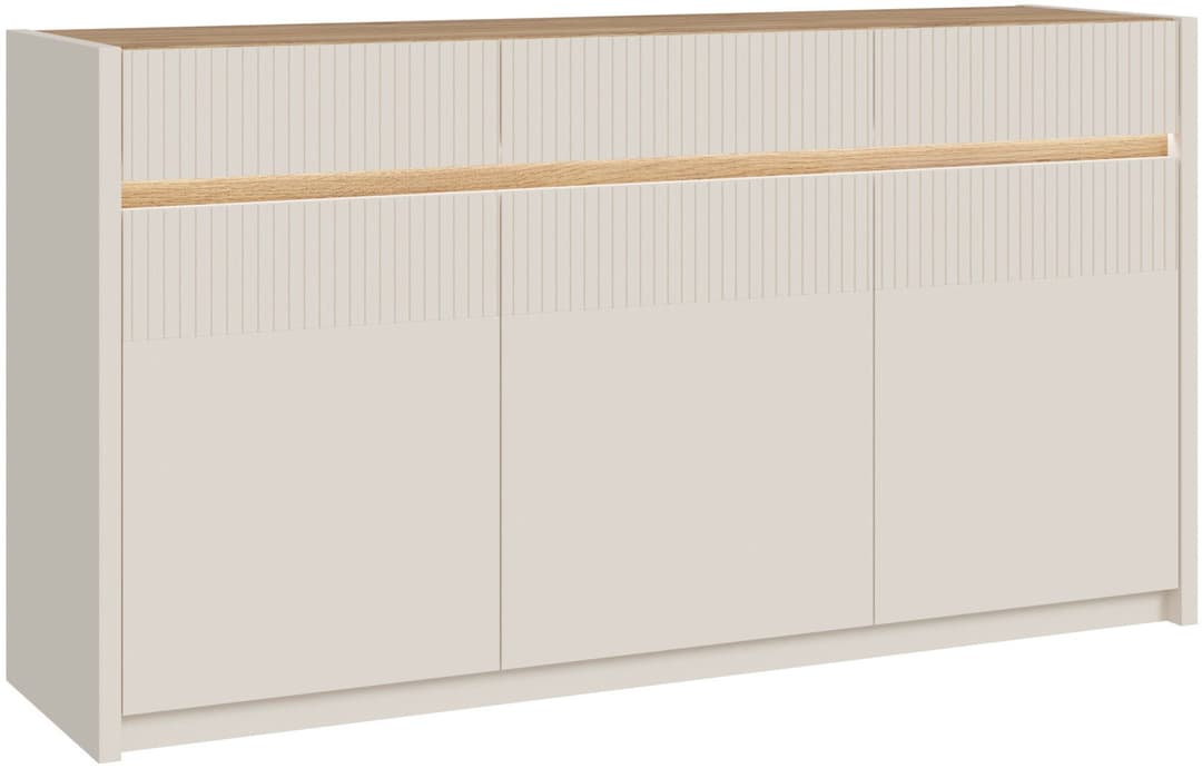 FORTE Oak Squere Sideboard | Beige