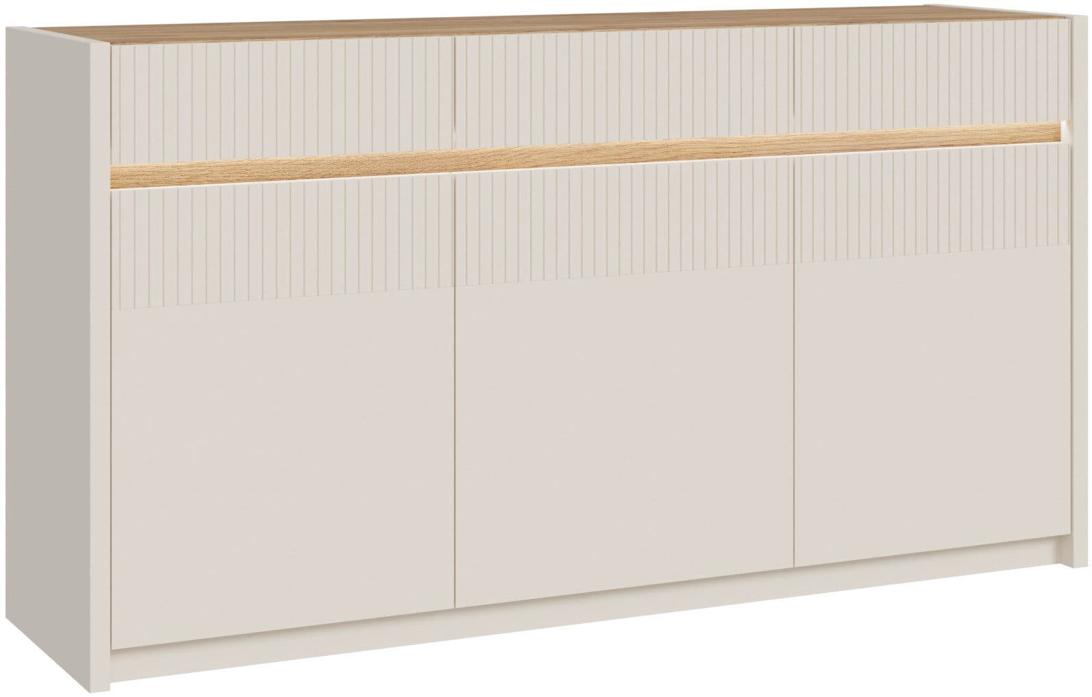 FORTE Oak Squere Sideboard | Beige