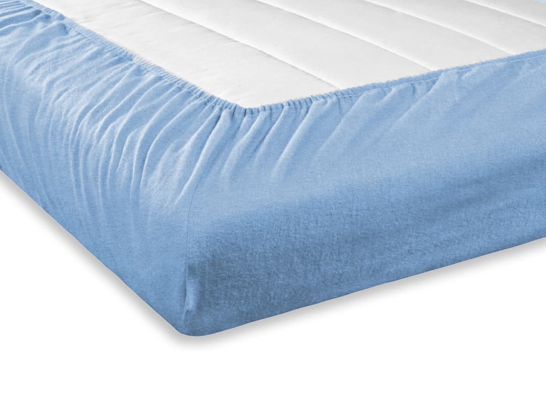 SETEX Spannbettlaken Feinbiber | Blau